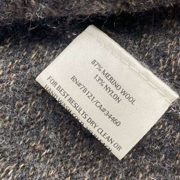 Eileen Fisher PM Merino Wool Blend Cardigan Brown Short Sleeve med petite - Picture 6 of 8